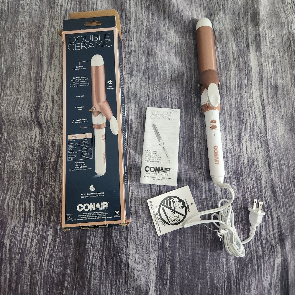 Conair Double Ceramic 1 1/4 inch Barrel with 30 heat settings - New Open Box‎